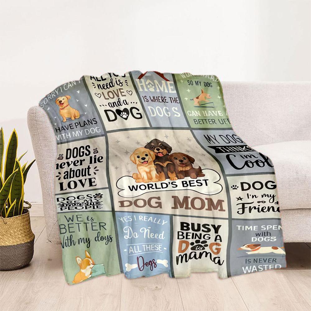 1pc Mom Quotes Blanket Comfortable Soft Lightweight Multi Purpose Blanket for Travel Camping Picnics Sofa Office Bed Living Room Gift for Friends