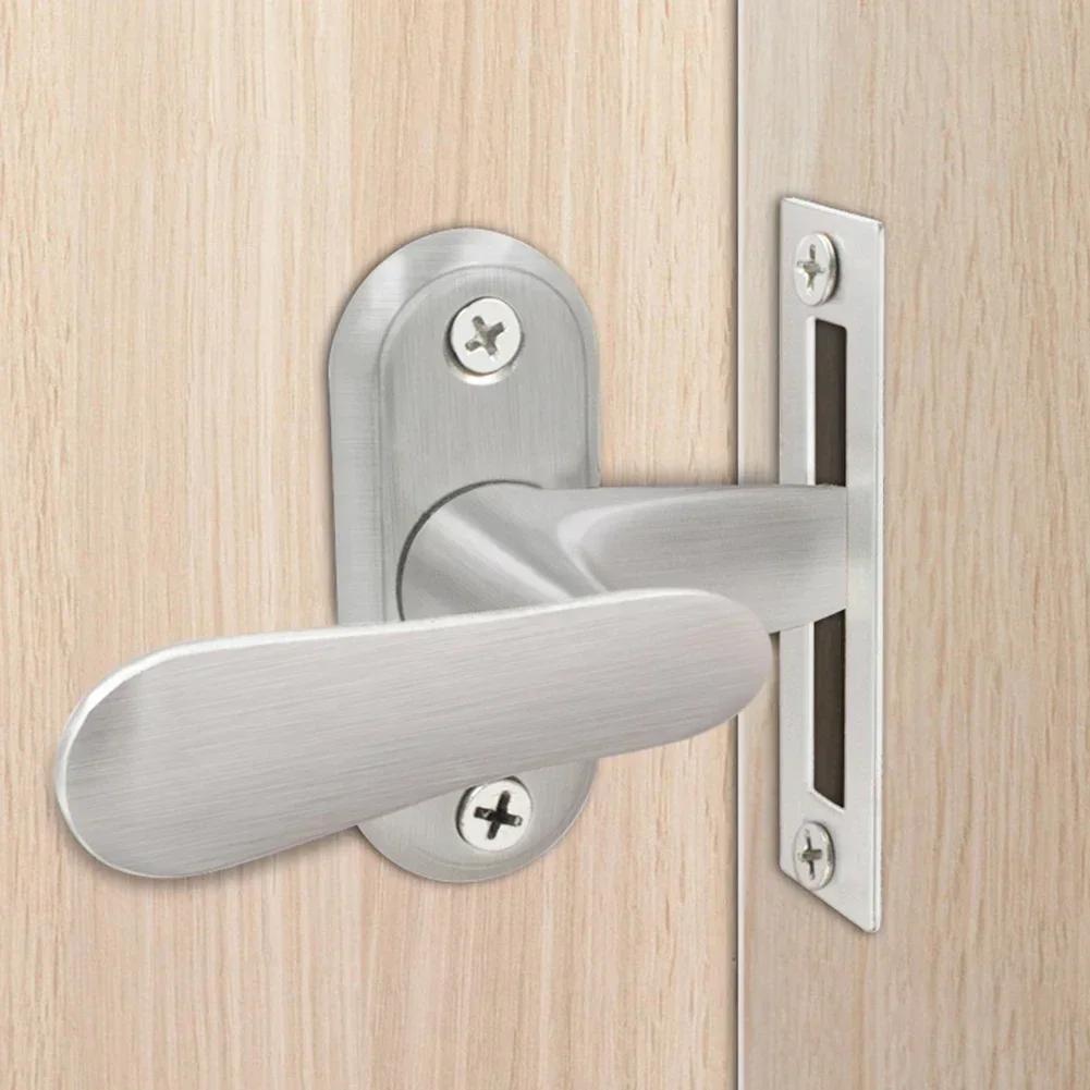 Door Lock Stainless Steel Latch Anti-Theft Lock Door Buckle Wooden Door Latch Bolt  Exposed Installation Handle Latch