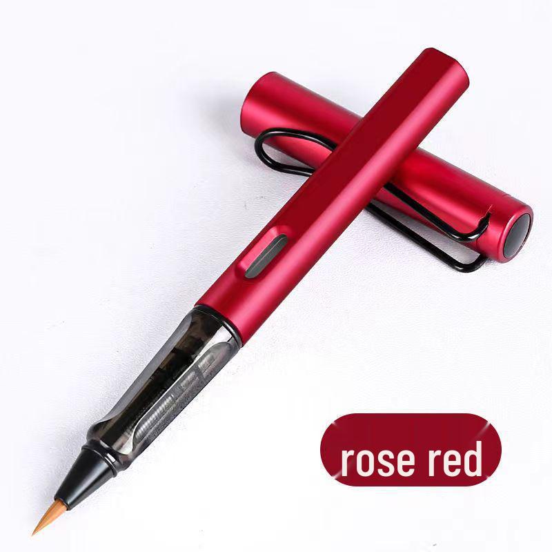 Plnitelný štětcový fix - Kaligrafické plnicí pero s jemným hrotem z vlčí srsti pro běžné písmo a kopírování súter