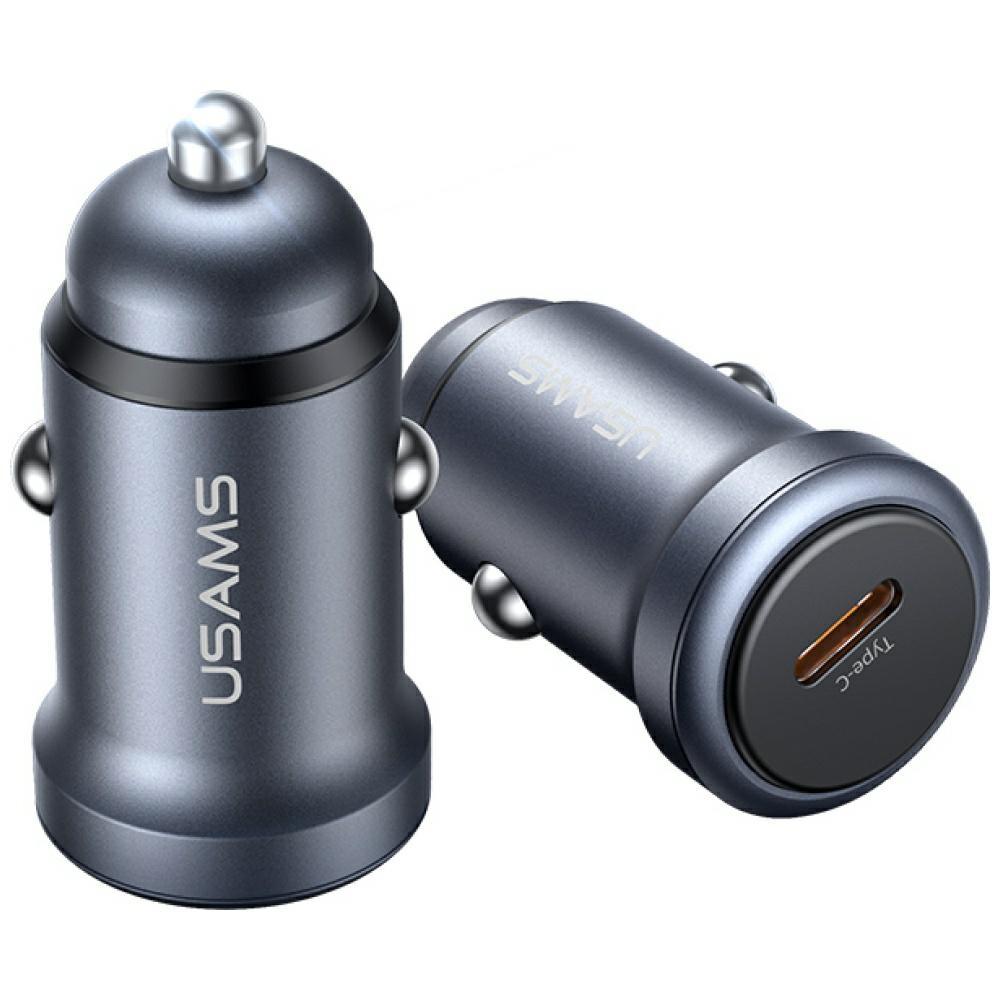 USAMS CC321 Aluminum Car Charger 30W PD USB-C Tarnish