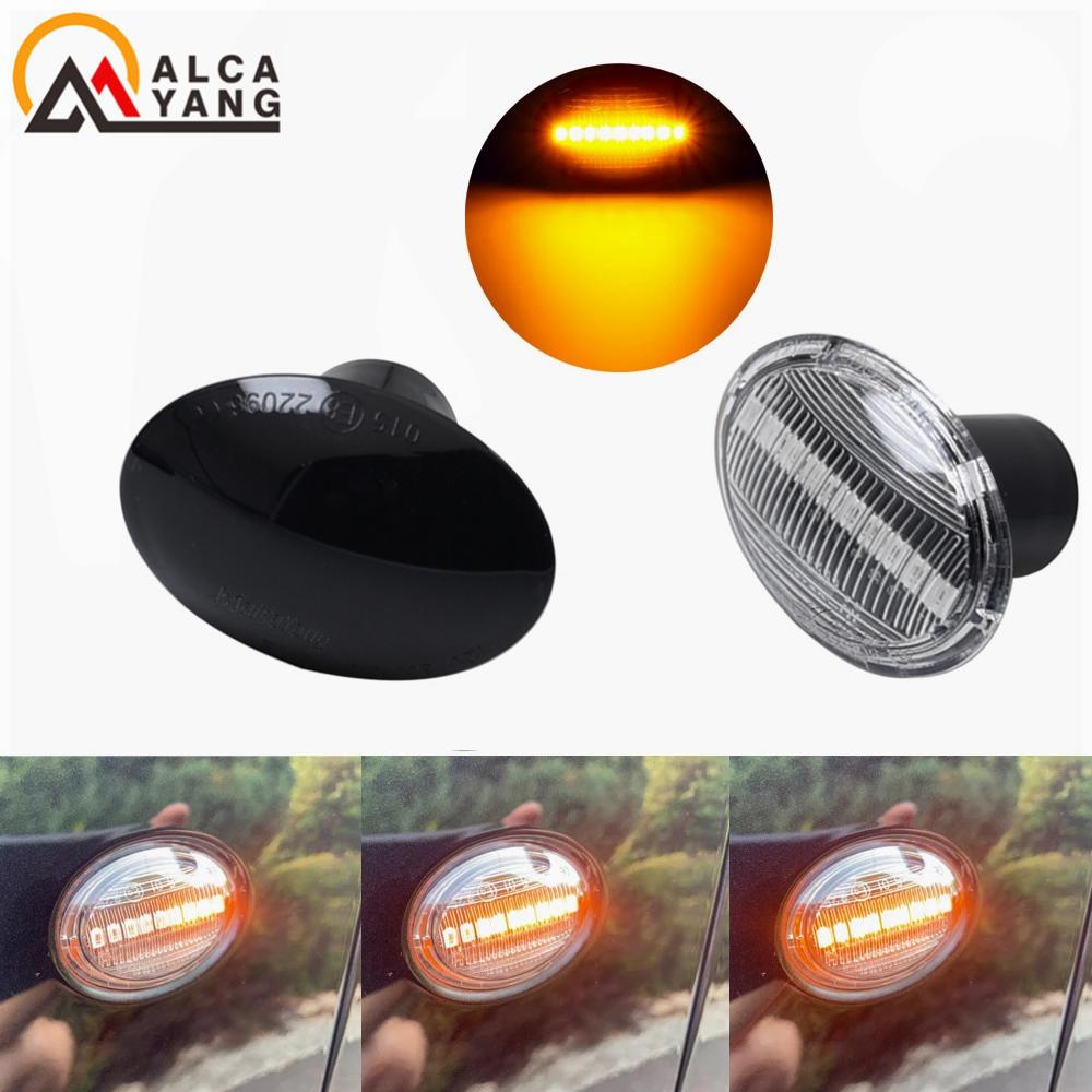 1Pair LED Dynamic Side Marker Turn Signal Light Sequential Lamp For Fiat 500 Ford KA Lancia Lybra Ypsilon Alfa 4C For Maserati