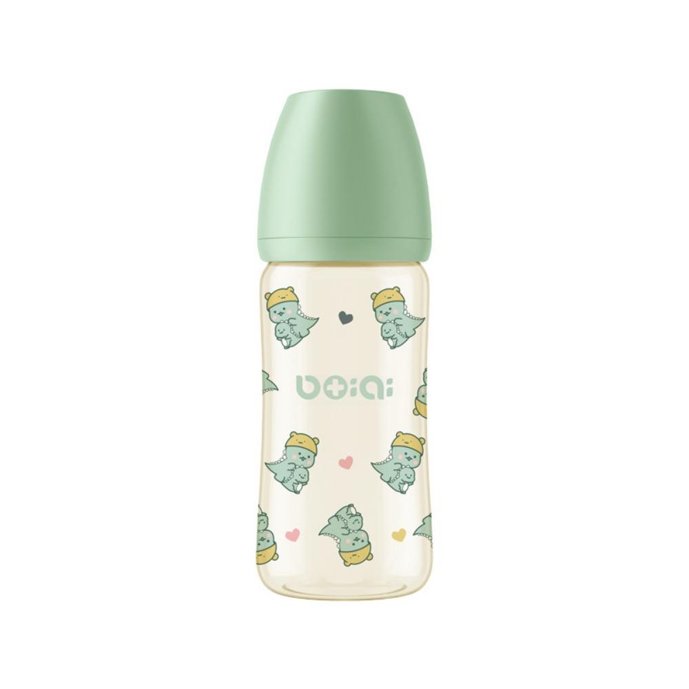 Food Grade Baby Milk Bottle PP Baby Bottle With Handle 270ml Baby Bottle  Feeding Supplies