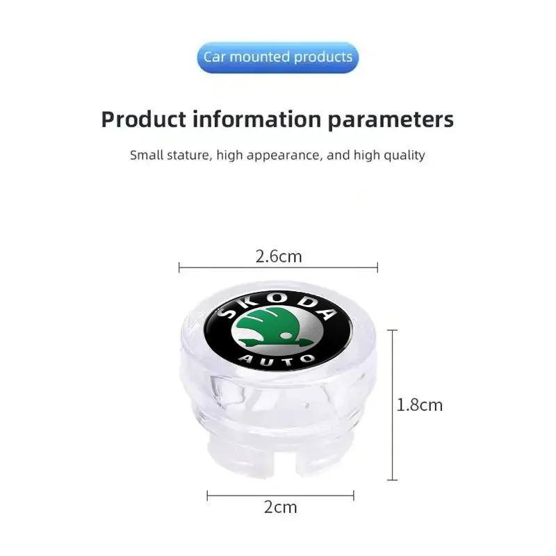 ABS Car Cigarette Lighter Dust Cover Dustproof Cap Plug for Skoda Logo VRS Yeti Octavia Kamiq Kodiaq Karoq Superb Fabia Rapid ndf500