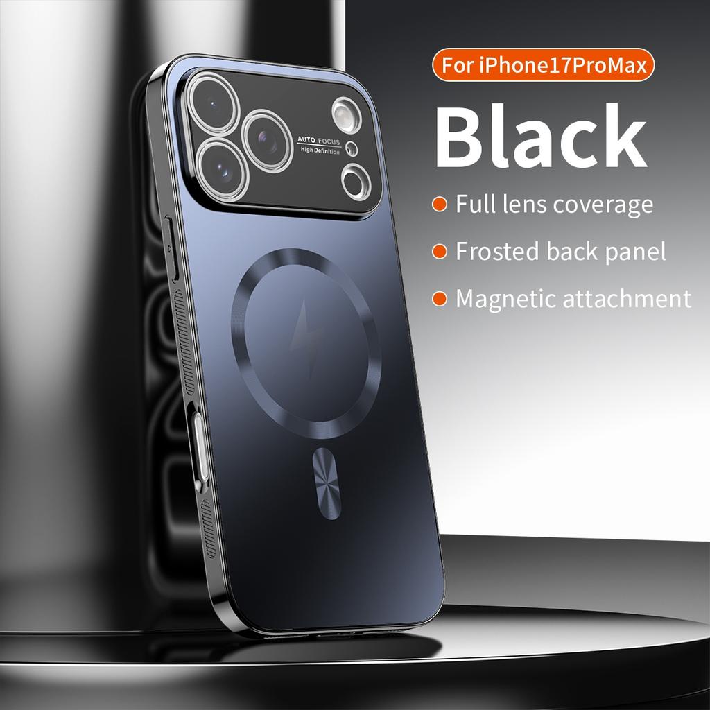Luxury Plating Matte Magnetic For Magsafe Hard Case For iPhone 17 15 16 14 13   Pro Max Camera Protection PC Shockproof Cover