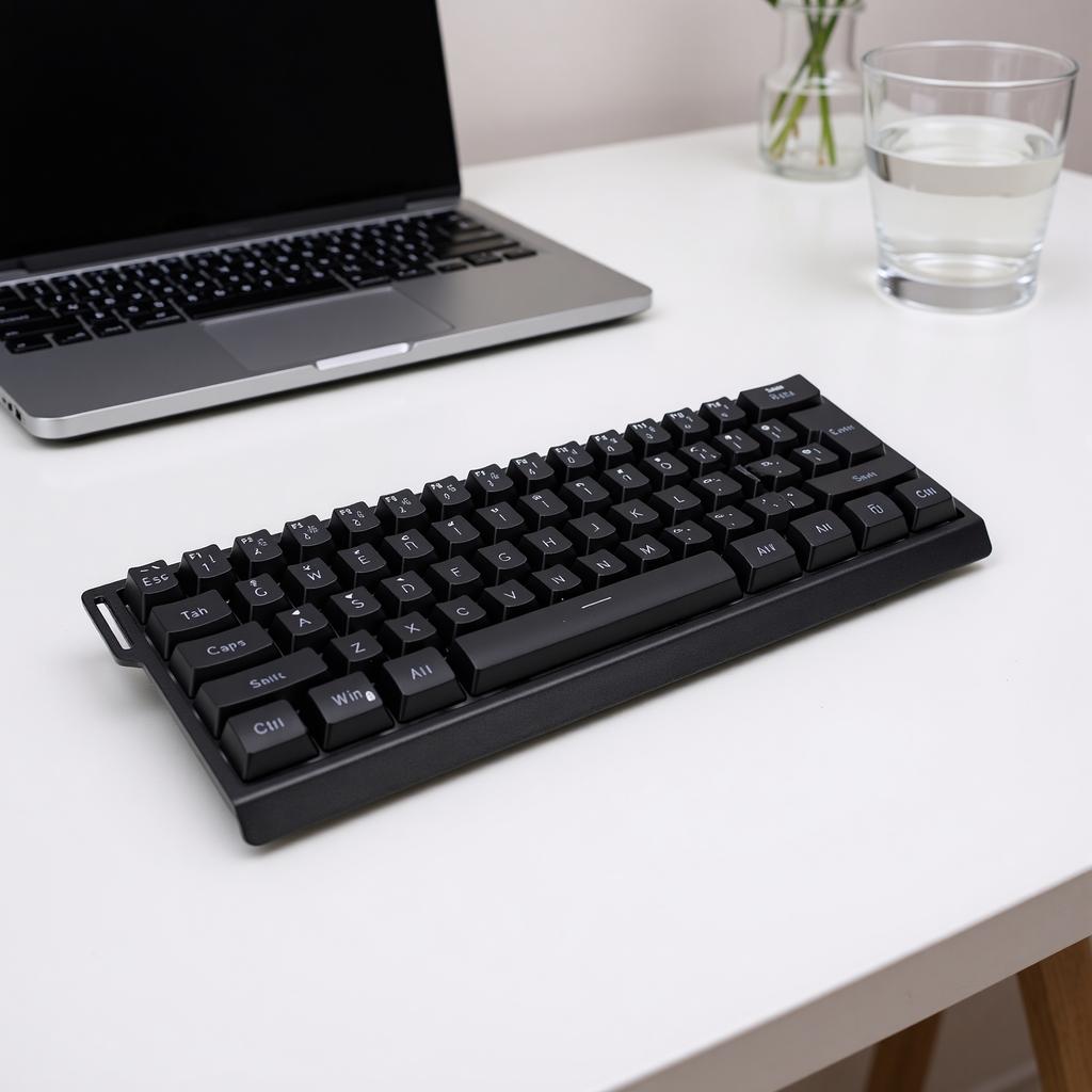 Wireless Mechanical Keyboard 61 Keys   2.4G Wired RGB Lighting Mechanical Gaming Keyboard with Hanging Rope