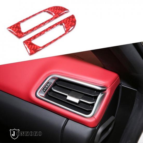 Red Carbon Side Air Outlet Pulley Button trim Cover For Maserati Ghibil 2014-22