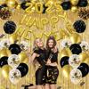 2Meters Party Backdrop Curtains Glitter Gold Tinsel Fringe Foil Curtain Birthday Wedding Decoration Adult Anniversary Decortion