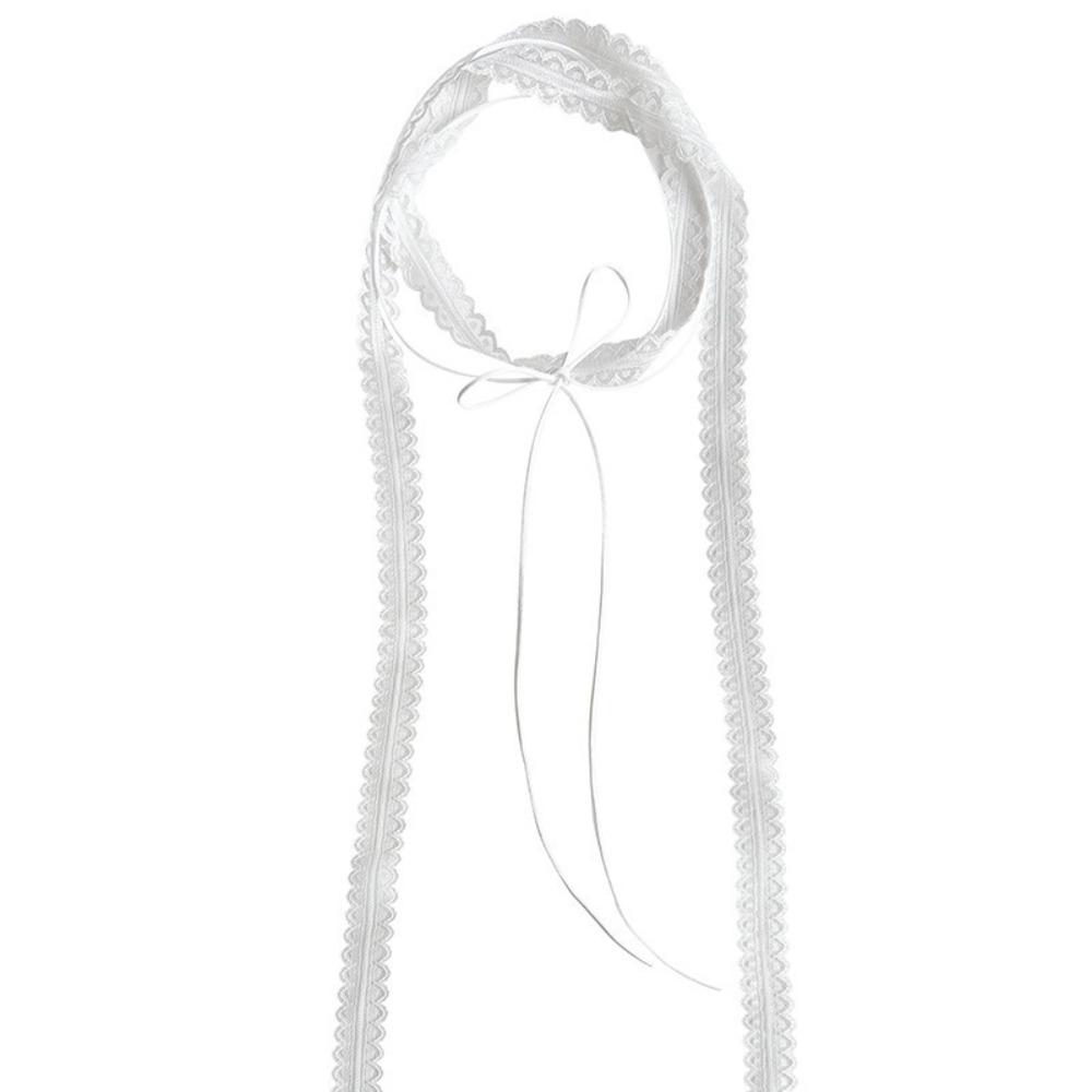 Thin Mesh Lace Clavicle Scarf Sweet Clavicle Chain Versatile Ribbon Choker Necklace Y2K