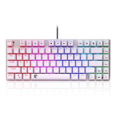 Gaming 81 Keys with Red Mechanical Gaming Keyboard with RGB LED USB Fast Waterproof Gaming Keyboard e-Element Keyboard, Anti-Ghosting Switches,