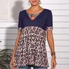 Women T-Shirt V Neck Short Sleeve Blouse Casual Printed Dress Top