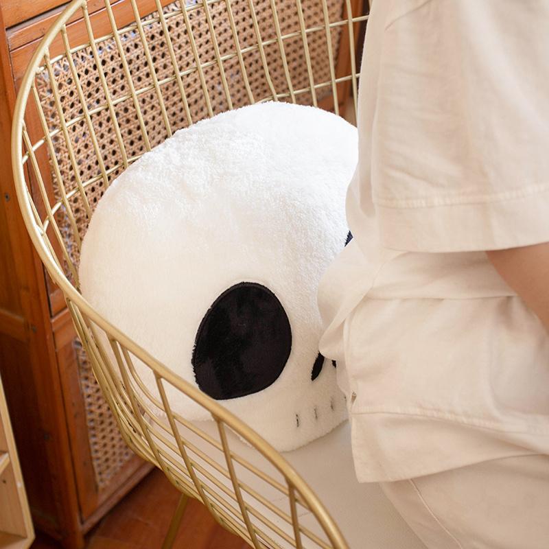 Simulation Halloween Skull Bones Plush Doll Pillow Super Soft White Scary Skull Plush Toy Holiday Decor Trick Or Treat
