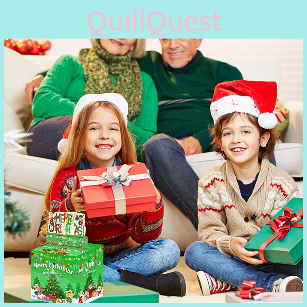 Christmas Theme Party Decor Gift Box With Green Gradient Christmas Tree Design For Holiday Celebrations