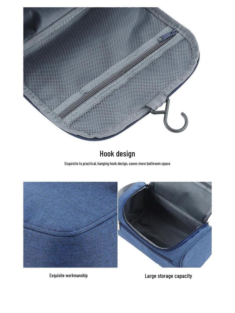 Herren Wasserdichte Reise-Kulturtasche - Großes Fassungsvermögen, Haken, Kationisches Gewebe, Koreanischer Stil.