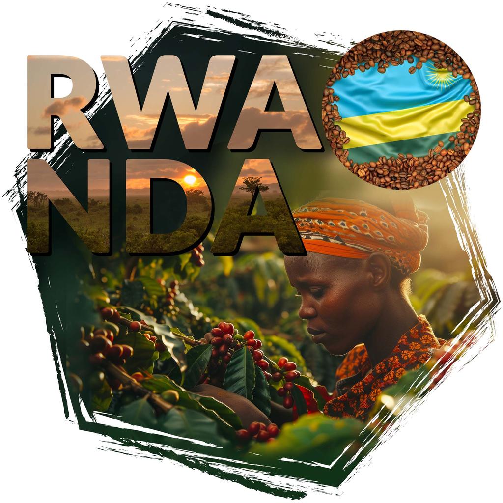 Kawa ziarnista 1kg rwanda 500g x2 świeżo palona arabica 100%