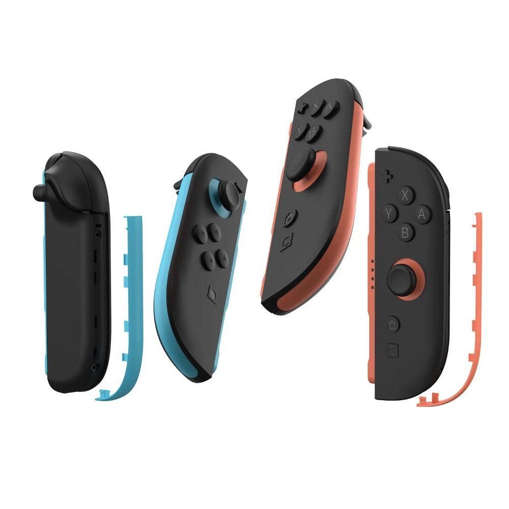 1Pair Replacement Controller Decorative Strip Blue Red Stylish Faceplate Cover Durable Minimalist for Nintendo Switch 2 Joycon
