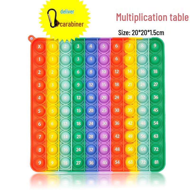 Rainbow Silicone Pop-It Mouse Bubble Toy for Kids - Fun Decompression Pendant