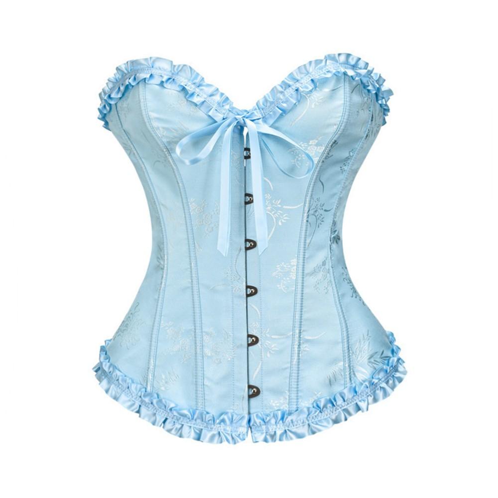 

Женское ультра-жесткое корректирующее белье Waist Trainer Body Shaper Корсет для подгрудной утяжки Tummy Slimmer Nipper S небесно-голубой