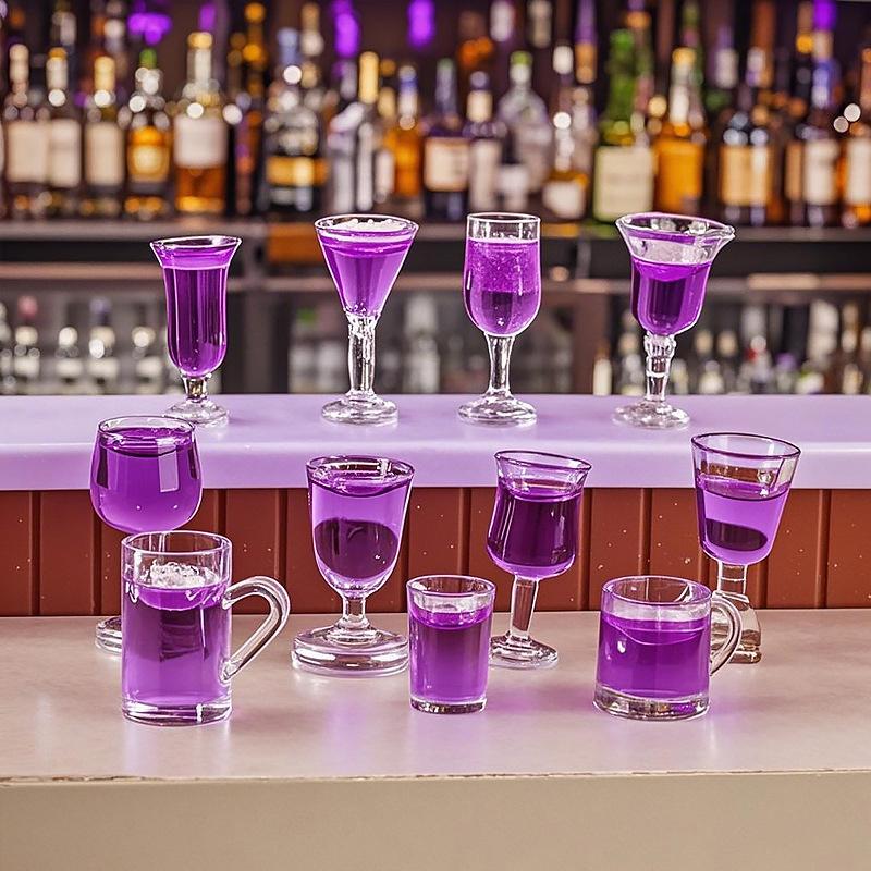 10Pcs Miniature Wine Cup Beer Mug Wine Bottle Resin Model Dollhouse For Furniture House Decor Toy
