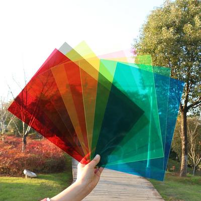 A4 Farbige Transparente PVC Zellophanblätter für Kinder-DIY-Bastelarbeiten
