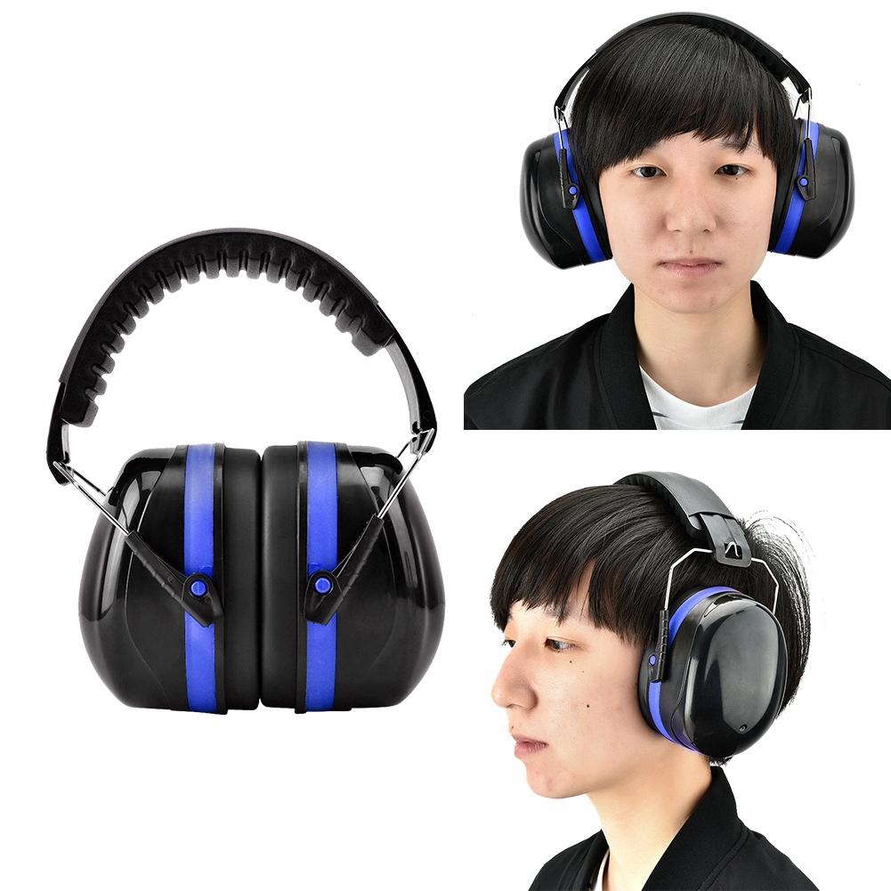 Soundproof Earmuffs Sports Sleep Study Antinoise Hearing Protection Earmuff(Blue)