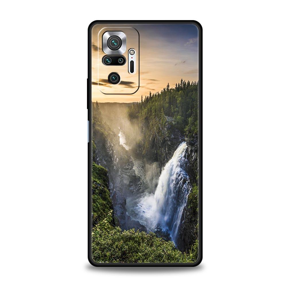 Forest Beach Sunrise Mountains Nature Phone Case For Xiaomi Redmi Note 14 13 5G 10 11 12 Pro Plus 4G 14C 13C 12C 10C Black Cover
