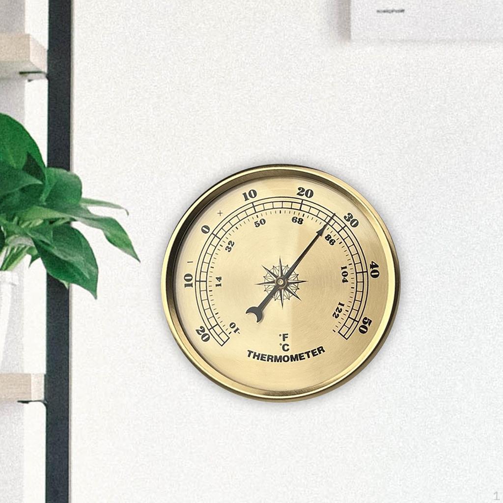 Thermometer Temperaturmessgerät, Mehrzweck, Robustes Tragbares Dekoratives Rundthermometer für Gewächshäuser