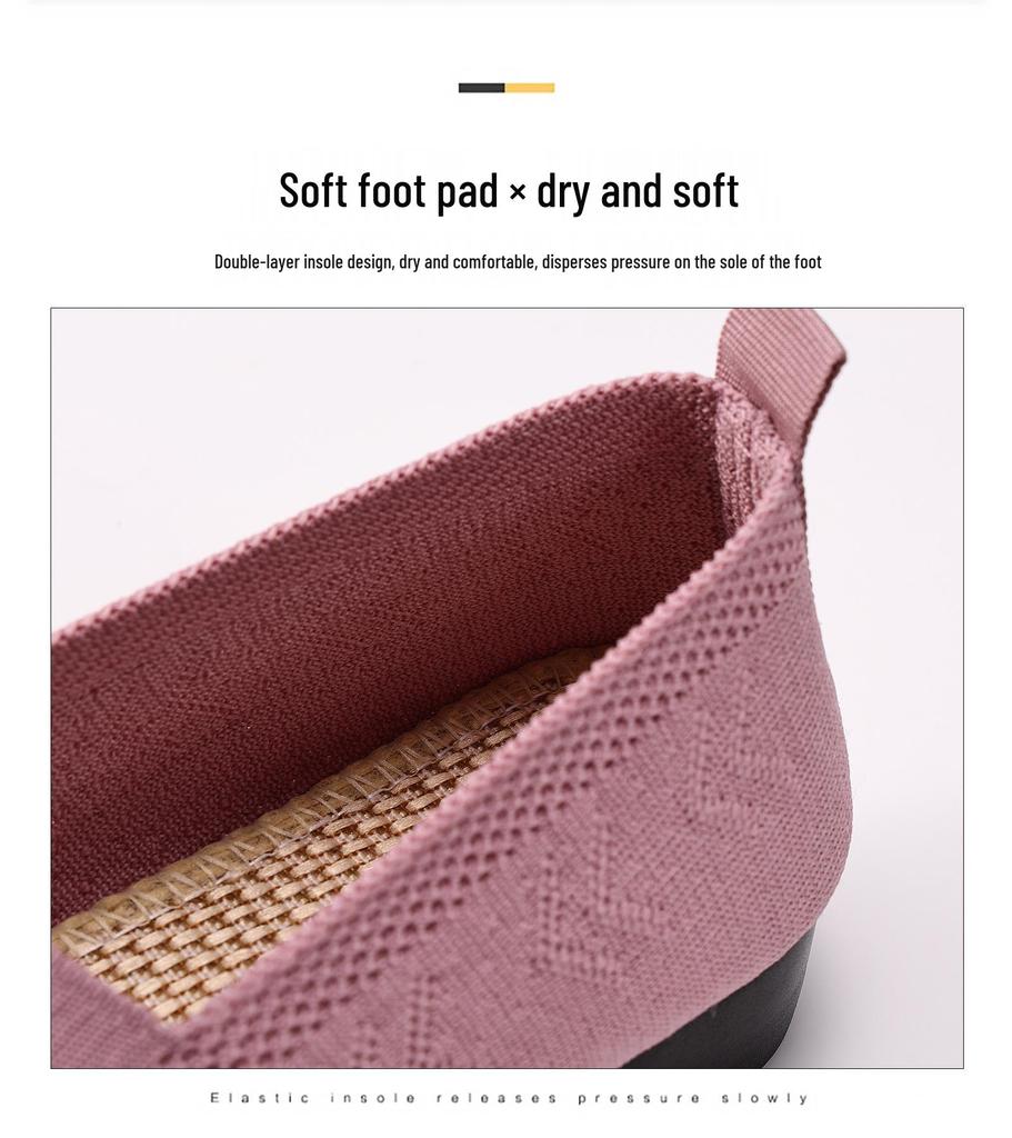 Vielseitige Damen Sommer-Slip-on-Netzschuhe - Große Größe, Niedriger Schnitt, Lässiges Polyurethan