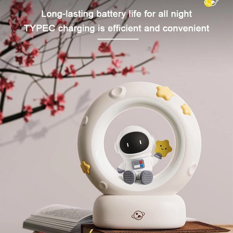LED Panda Astronaut Bedside Sleeping Night Light USB Charging Children Eye Protection Lamp Lighting