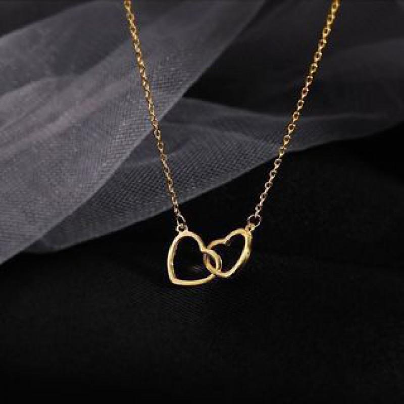 Minimalist Korean Style Clover Pendant Necklace Women Zinc Alloy Dainty Chain Jewelry Gift