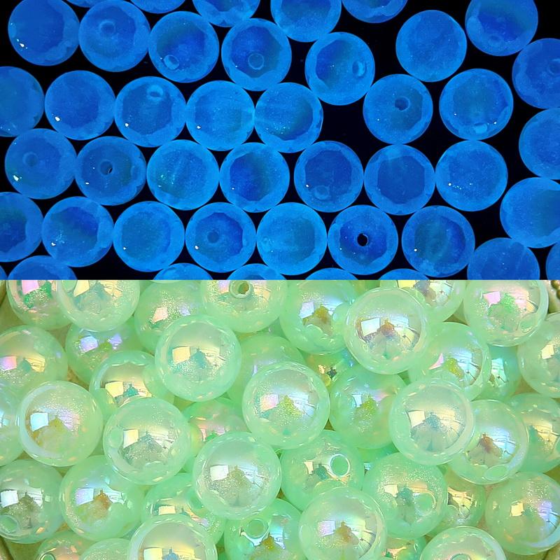 Night Glow Fantasy Ball Beads Fine Sparkling Acrylic for DIY Necklace Bracelet Earring
