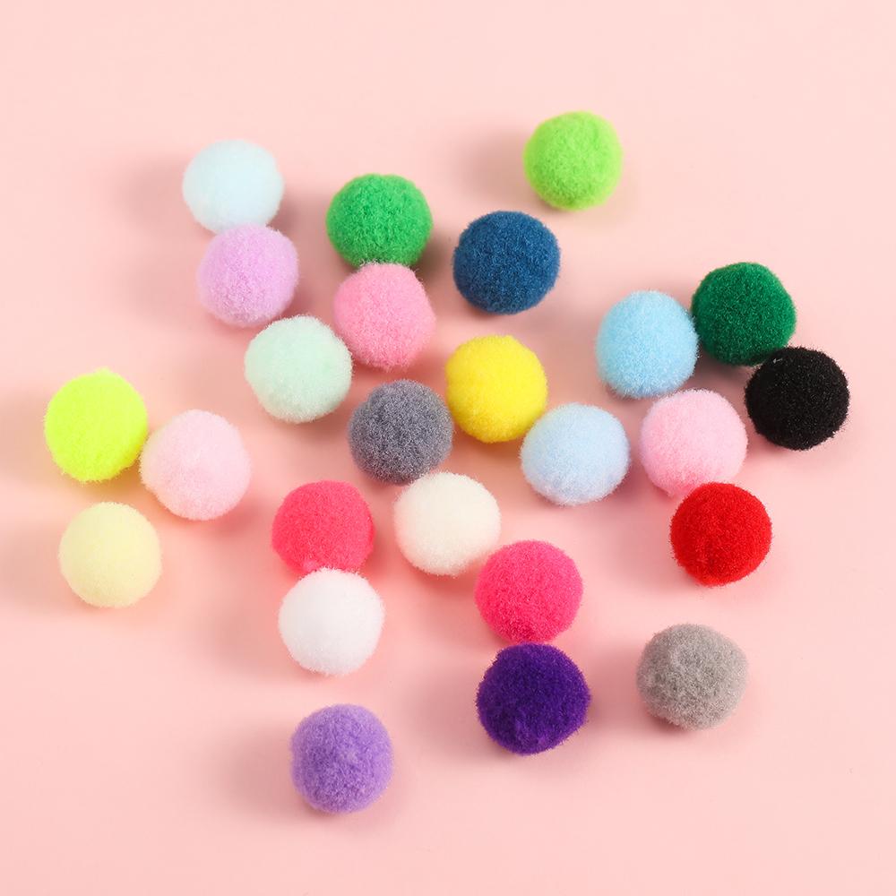 50pcs 10/15mm Multicolor Soft Pompons Colorful Fluffy Plush Craft for DIY Sewing Holiday Decorations and Jewelry Making Supplies