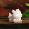 Natural Crystal Resin Animal Figurine With Stone Decor For Home Office Gift