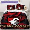 Custom Name Afc Bournemouth Pattern Bedding Uilt Set Uilt Cover Pillowcase Home Decoration Birthday Gift (1*duvet Cover+2*pillowcase Without Core)