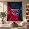 Decorative Tapestry,Chicago Cubs Printed Wall Art, Lightweight Wall Hanging For Bedroom Background
