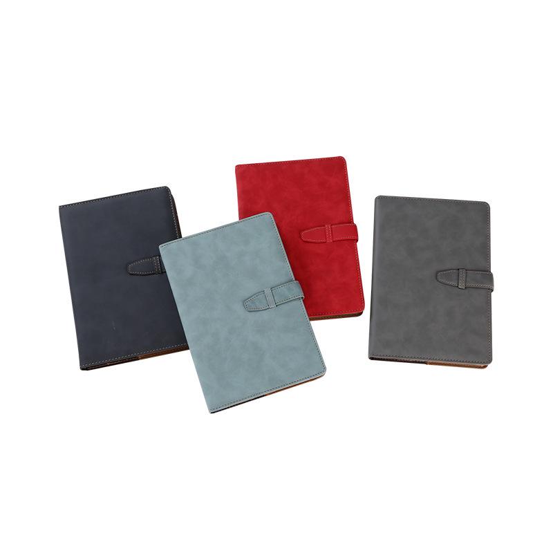 Customizable Color-Changing PU Leather Business Notebook with Buckle - B5 Size