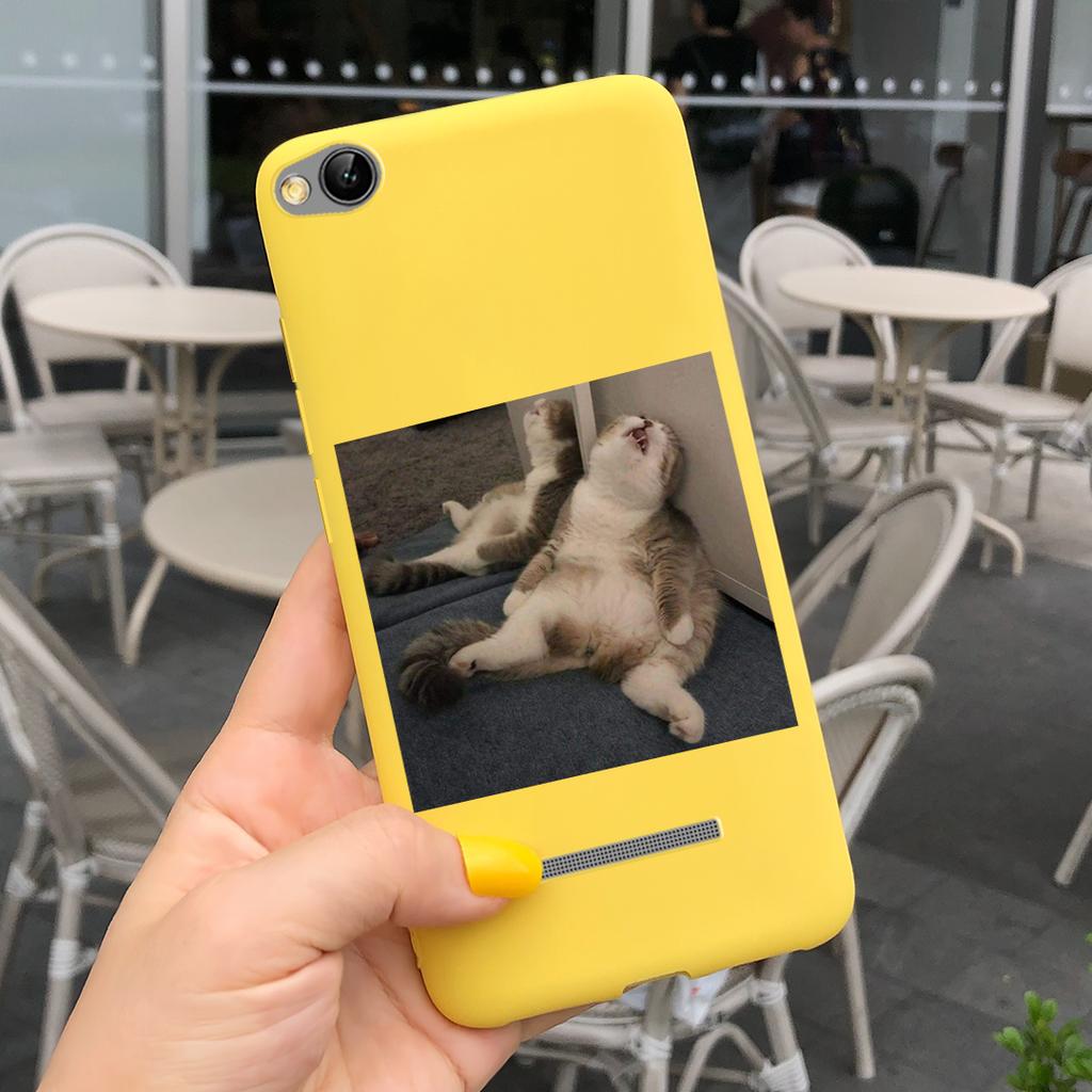 Phone Case For Xiaomi Redmi 4A 5A 6A 7A Case Lovely Cartoon Silicone Cover Candy Color Soft Funda For Redmi 4a 5 a 6a 7a Coque
