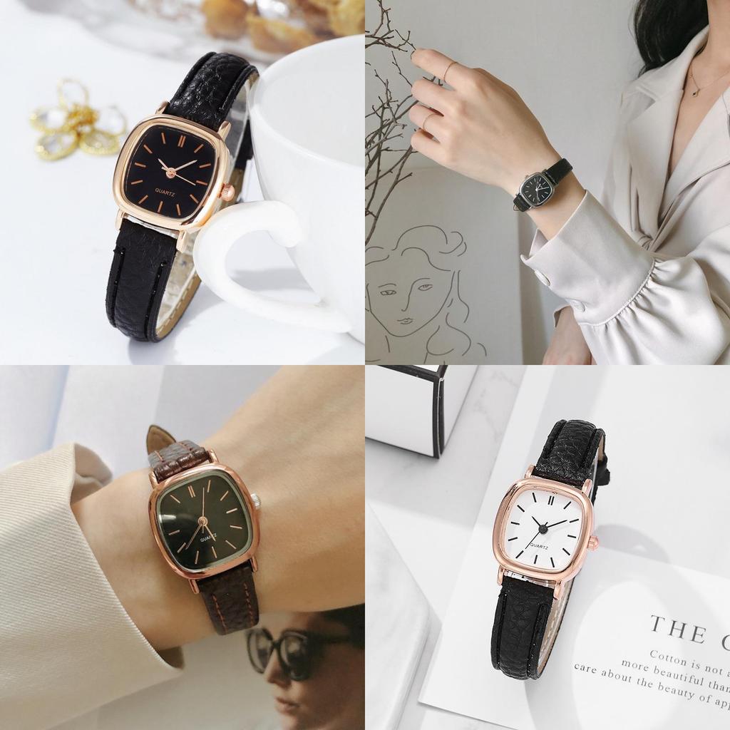 Minimalist Unisex Quartz Watch With Leather Strap For Casual Wear