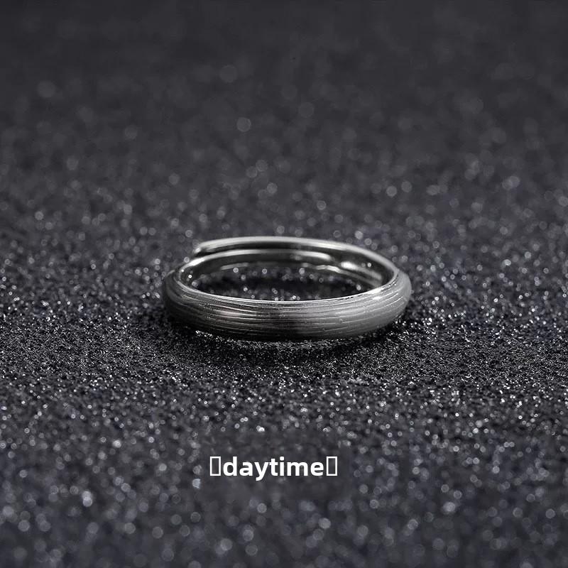 Ring Men's Tide Advanced Sense Index Finger Female Couple Ring Niche Design Titanium Steel Does Not Fade
