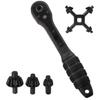 Chuck Key Tool 2 In 1 Ratchets Mechanism and 4 In 1 Key Set Black Quick Ratchets Wrench Drilling Tool