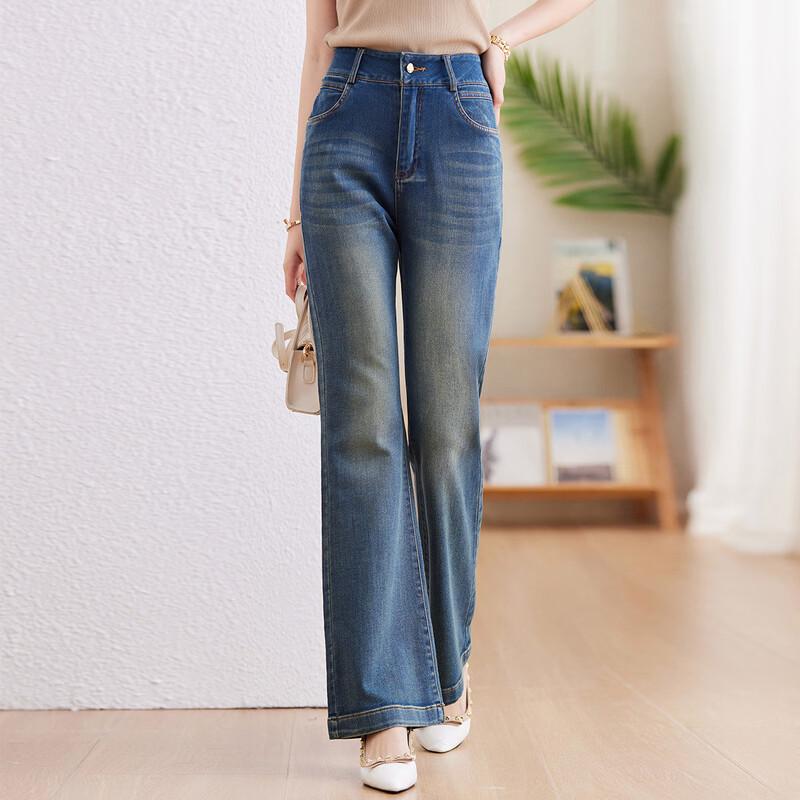 

Women s Elastic Flared Jeans 4XL