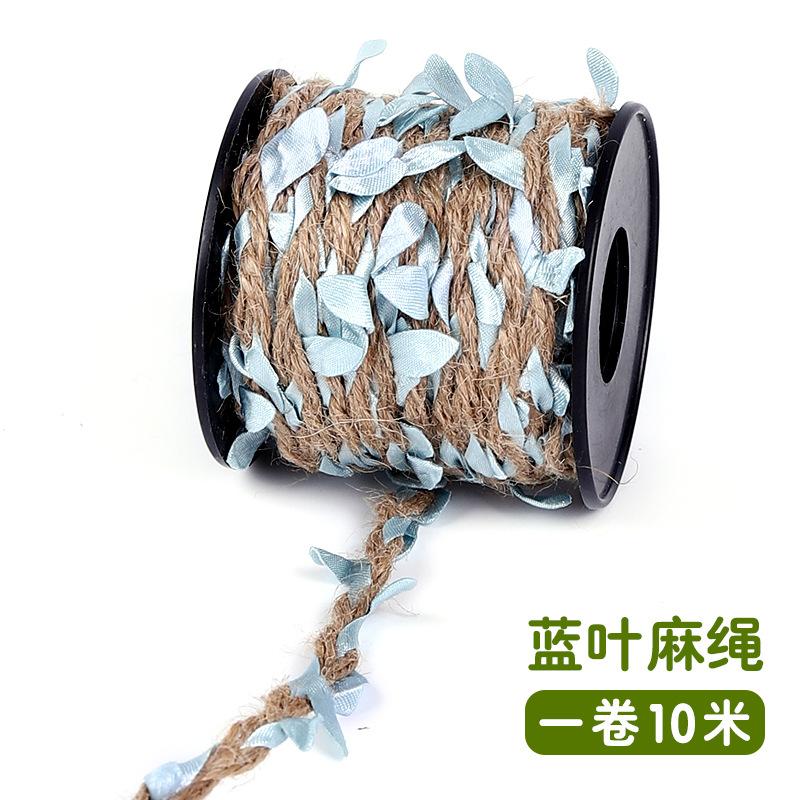 DIY Simuliertes Hanfseil Rattanblätter Kindergarten Handgefertigter Anhänger Mori Umweltdekoration Gewebtes Grünblattseil