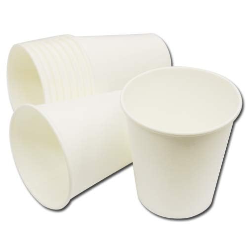 Toysfan Commercial Paper Cups, 7 Oz (approx. 215 Ml), 50-count, Plain White, Hot & Cold Cups, Paper Cups, Commercial Supplies, Hot & Cold (50, 7 Oz)