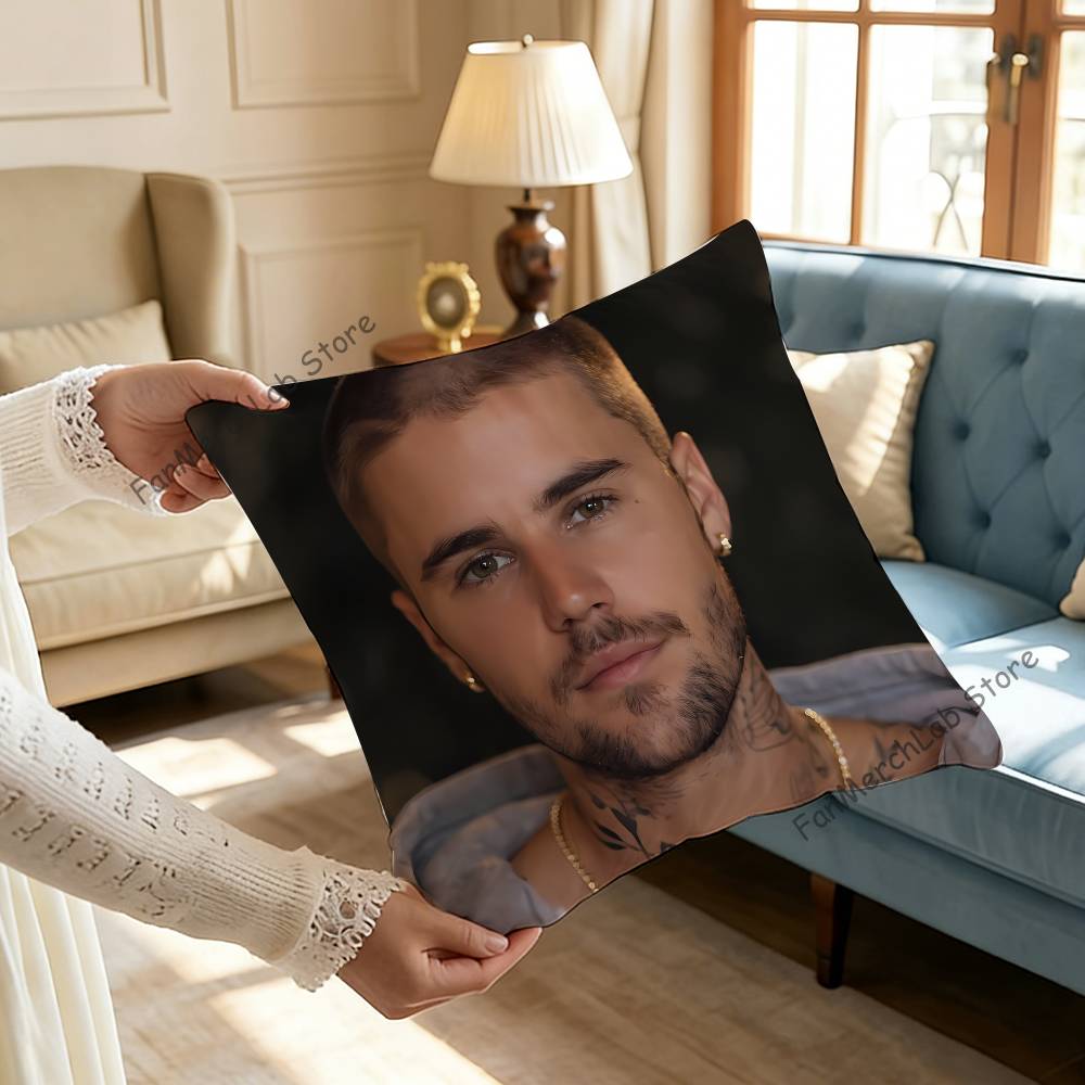 Singer JJustin BBieberS Pillow Case Ultra Soft Skin Friendly Fabric Cloud Like Comfort Concealed Zipper
