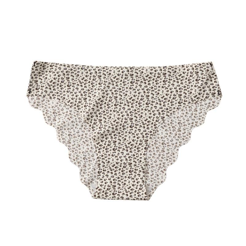 Sous-vêtements String Triangle Basse Taille Léopard Fin Sans Couture pour Femmes