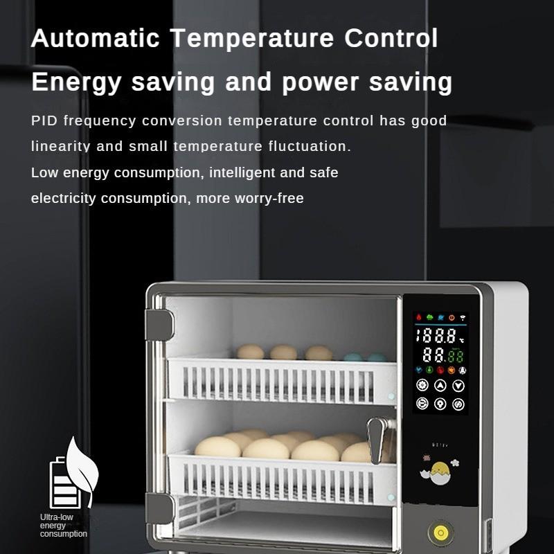 50W Household Fully Automatic Incubator Small Digital Display Screen Egg Hatcher Intelligent Continuous Constant Temperature Incubator