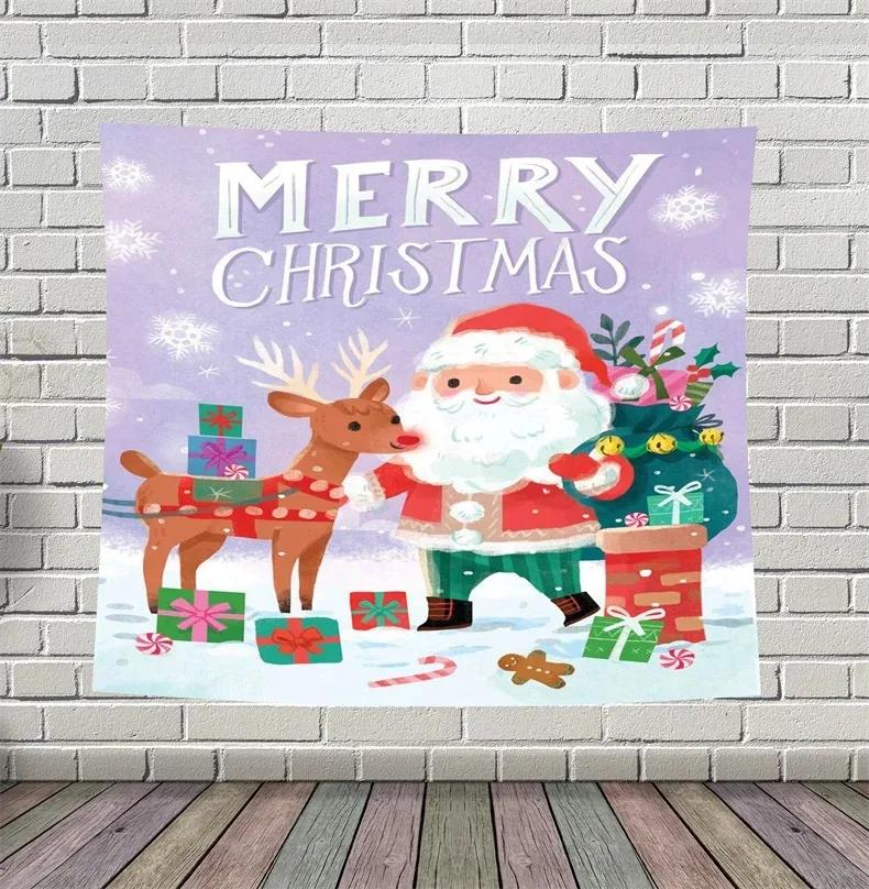 Рождественский простой креативный гобелен для гостиной — фото 5