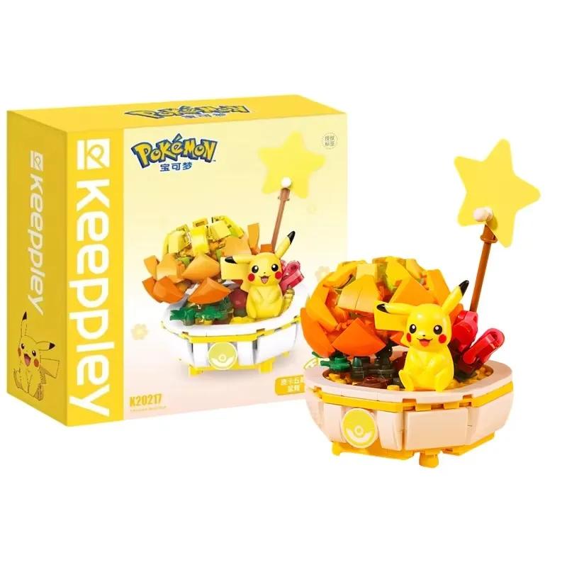 Pokemon Building Block Pikachu Charmander Squirtle Plant Potted Jigglypuff Mini Scene Model Brick Figure Toys For Christmas Gift No Box