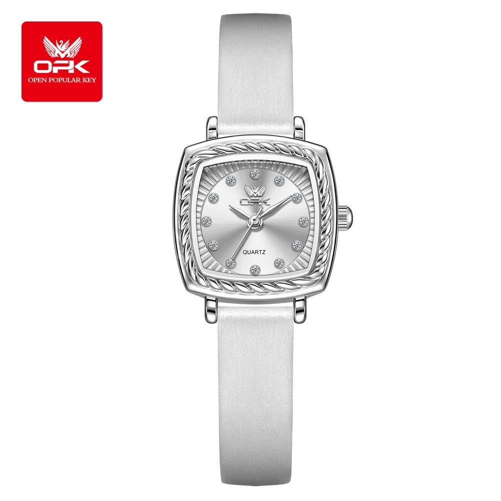 OPK 6061 Women's Quartz Wrist Watches Fashion Elegant Ladies Dress Watch Comfortable Leather Strap Waterproof Watches For Woman