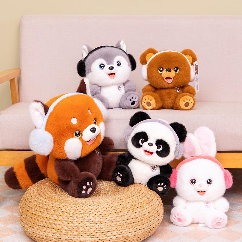 

Adorable Animal Plush Pillow - Rabbit, Raccoon, Panda Doll for Kids 25cm (270g)