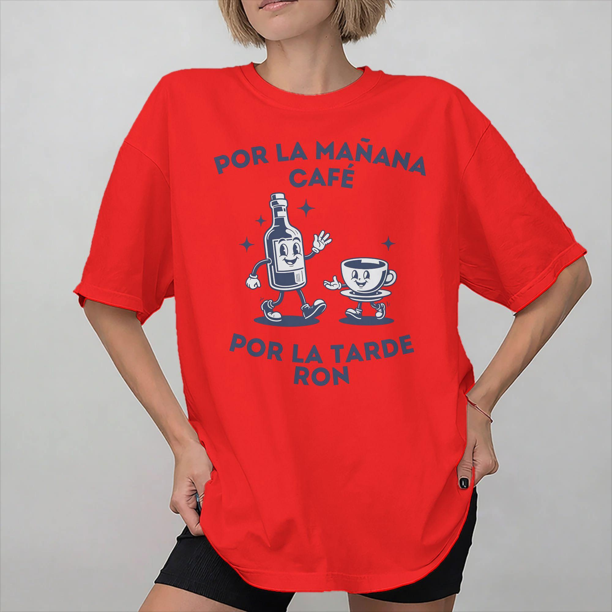 

Por la Unisexana cafe por la tarde ron Fashion T Shirts Unisex Women Pure Cotton Tee Shirt Clothes S